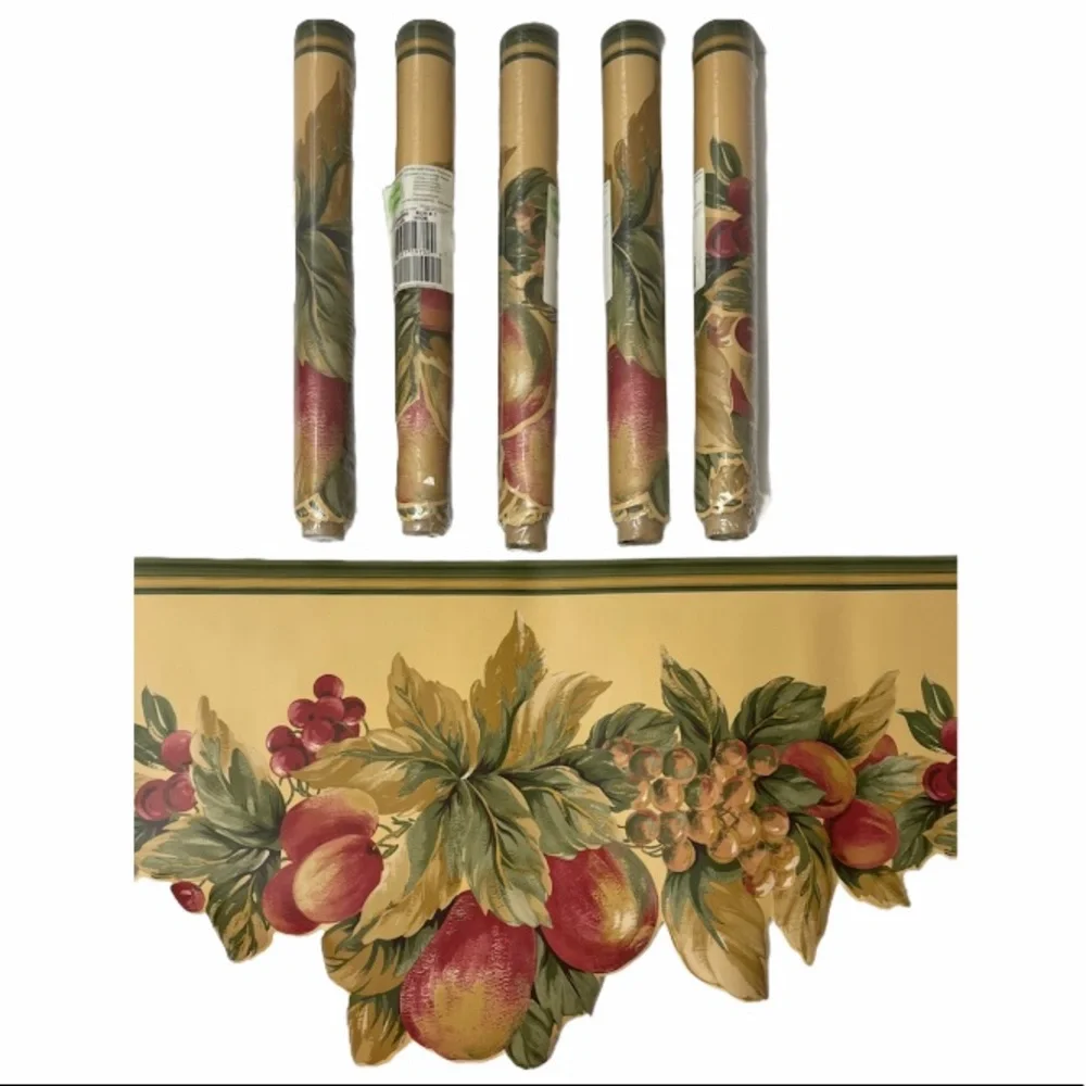 Waverly Wall Border Fruit Floral Pattern #5504860 Flowers Home Decor Cream Beige